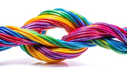 Abstract Wire Knot in Vibrant Hues