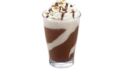 Chocolate Banana Smoothie with Whipped Cream