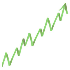 Upward arrow png sticker, transparent background