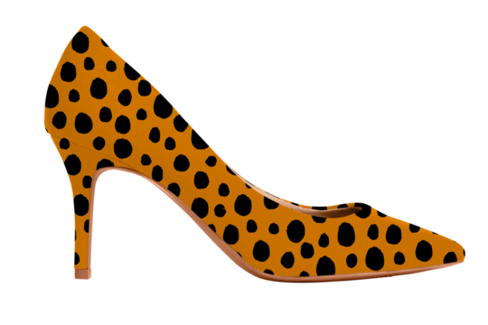Png women's abstract high heel sticker, shoe image, transparent background
