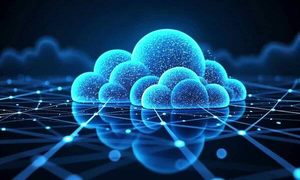 futuristic internet data cloud background