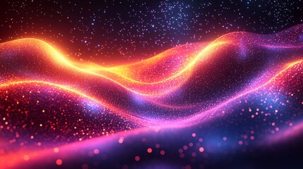 Obraz premium Seamless abstract wave pattern. Vivid degrade blur ombre radiant surreal blurry saturated digital wavy ocean water seamless repeat raster jpg swatch. Soft gentle subtle fuzzy soft out of focus blobs