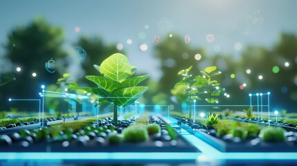 Smart farming systems controlling irrigation and soil conditions on a plantation