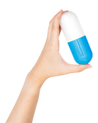 Png Hand holding medicine mockup in health concept