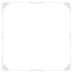 Ornamental png frame on transparent background