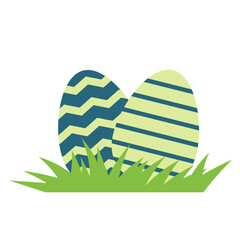 Fototapeta premium Illustration of Colorful Easter Eggs in Grass