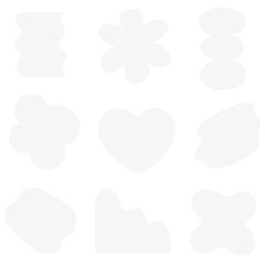 White sticker png, geometric shape design element