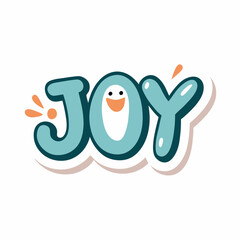 Naklejka premium Sticker design of Joy