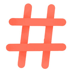 Obraz premium Hashtag social ads template transparent png