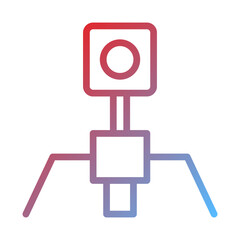 Modern Gradient Tripod Icon Vector Illustration