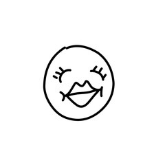 Obraz premium hand drawn cartoon face