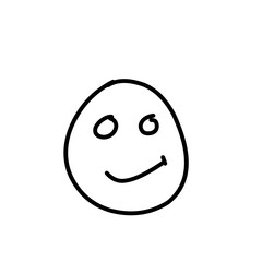 hand drawn cartoon face
