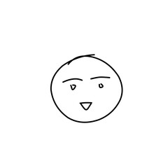 hand drawn cartoon face