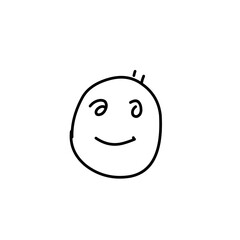 hand drawn cartoon face