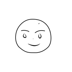 Fototapeta premium hand drawn cartoon face