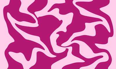 Abstract horizontal marble background with 2 colors. Trendy vector illustration in style retro 60s, 70s. Burnt pink and classic rose