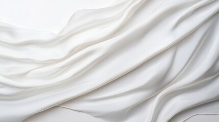 Draped White Silk Fabric Texture