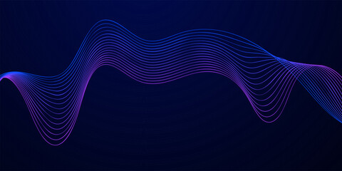 Purple and blue gradient background with smooth flowing wave lines, creating a futuristic and modern abstract design. Ideal for branding, presentations, and digital artwork.