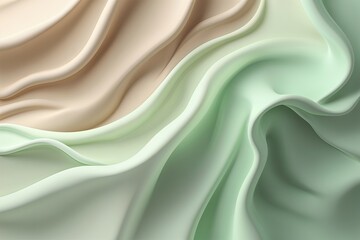 Obraz premium Divine and Soothing Abstract Background with Smooth Gradient of Soft Beige and Pale Mint Green
