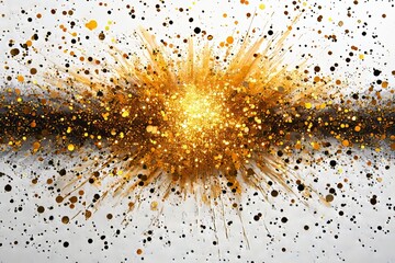 Golden fireworks explode against a dark sky, painting a vivid and festive scene to commemorate special occasions and events