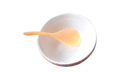empty ceramic rice container isolated on transparent background