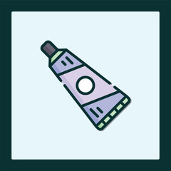 Vibrant Toothpaste Tube Icon Design Graphic