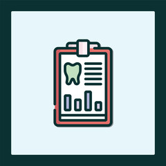 Dental Record Icon: Modern Minimalist Design