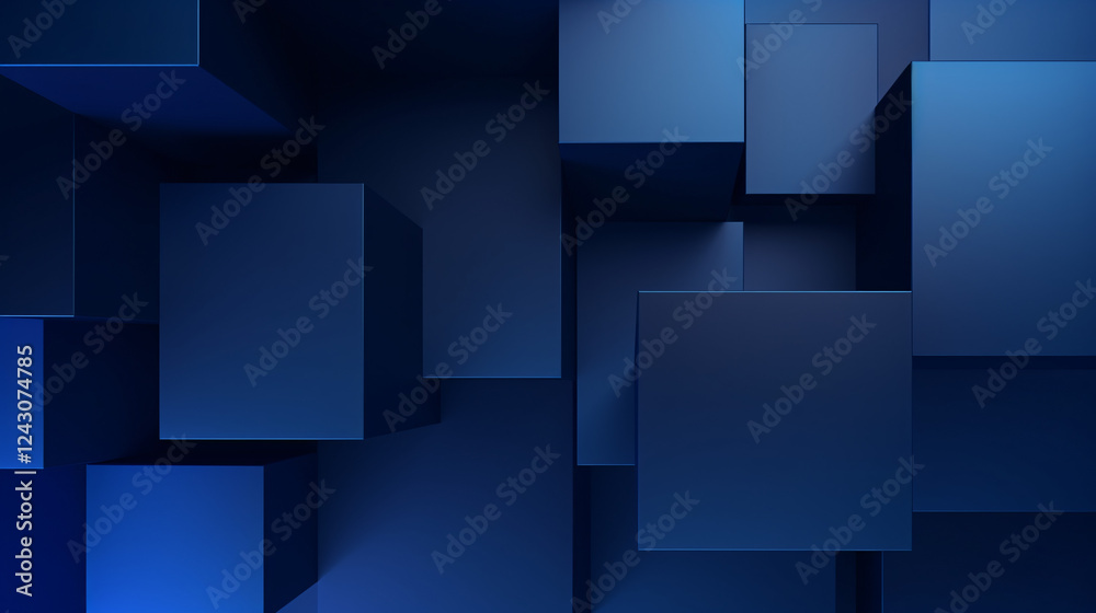 Aufkleber an abstract minimalist gradient with shadows on a blue background, perfect for technology-themed dis