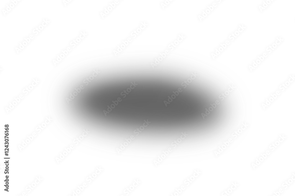 Wall mural dark shadow overlay effect isolated on transparent background. blurred round shadow. gradient shadow