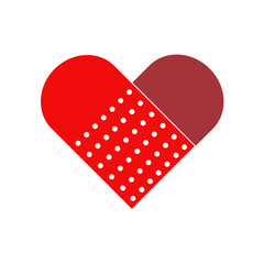 Heart icon, minimal flat design style. Love symbol.