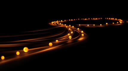 A trail of small fireballs floating in a diagonal line, giving a sense of movement and progression.