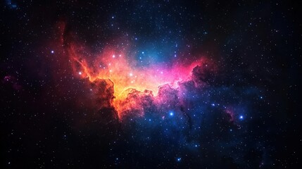 Obraz premium Cosmic Nebula in Vibrant Hues
