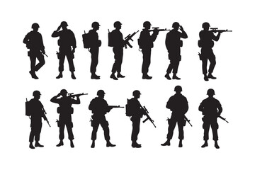 Salute Army Silhouette Bundle