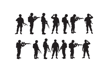 Salute Army Silhouette Bundle