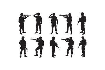 Salute Army Silhouette Bundle