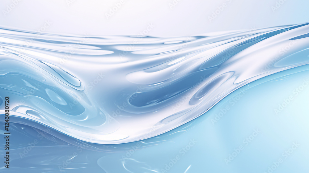 Aufkleber a clear water droplet motion softly spreading across a surface, perfect for digital display backgrou