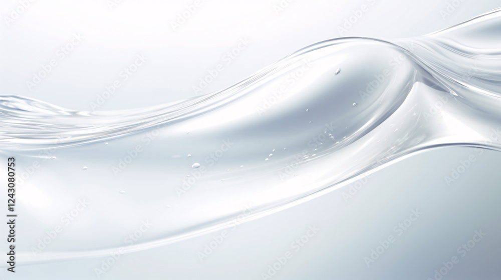 Aufkleber a clear water droplet motion softly spreading across a surface, perfect for digital display backgrou
