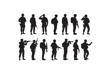 Salute Army Silhouette Bundle