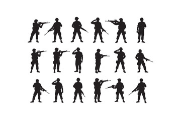 Salute Army Silhouette Bundle