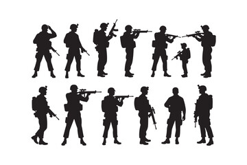 Salute Army Silhouette Bundle