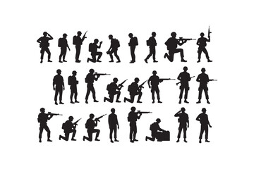 Salute Army Silhouette Bundle