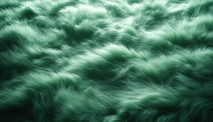 Fototapeta premium Abstract Teal Green Wavy Fur Texture Background