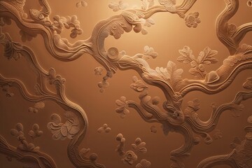 Warm Tan Gradient Background with Detailed Texture and Soothing Lighting Effects