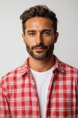 Fototapeta premium arafed man with a beard and a white t - shirt