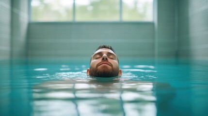 Relaxation experience in tranquil spa pool indoor wellness center portrait calm environment up-close view serenity