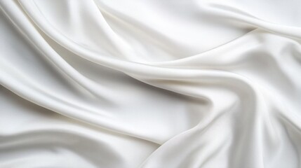 Obraz premium White Draped Silk Fabric Texture