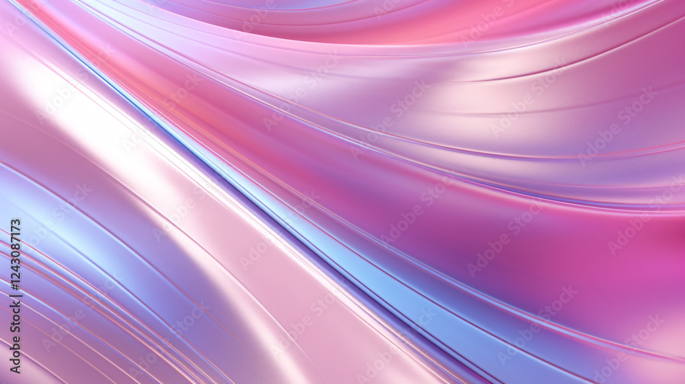 Aufkleber grainy abstract design with a gradient from holographic silver, ideal for technology banners and fes