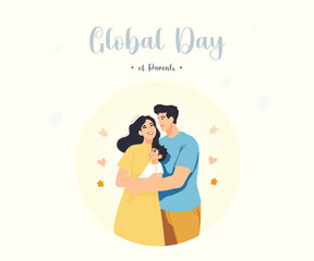 Global Day of Parents 01 June Vector Illustration