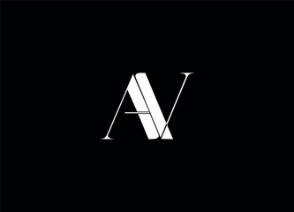AV Logo Design Creative and Modern Logo Design