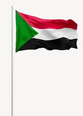 Flag of Sudan on pole